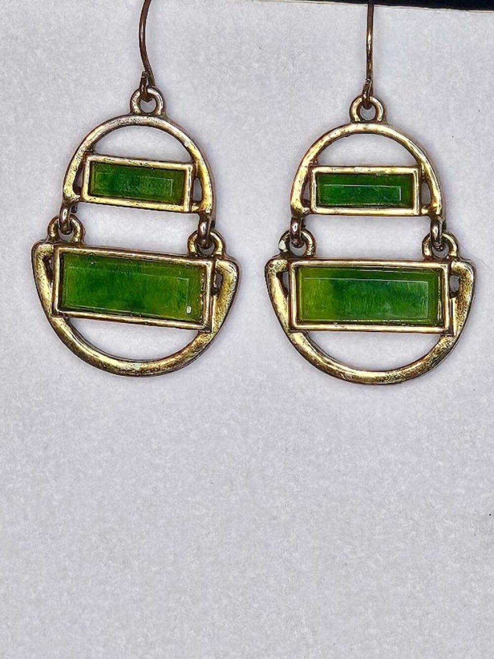 Vintage Boho Geometric Tiered Drop Earrings